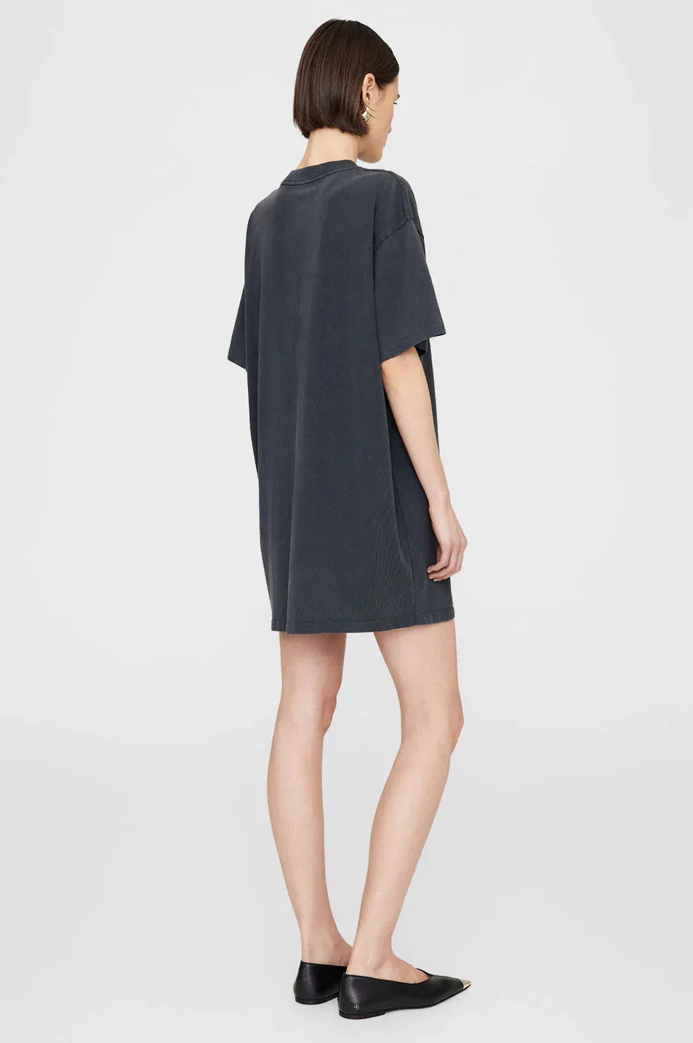 AB Beth Mini Dress Letterman - Washed Black