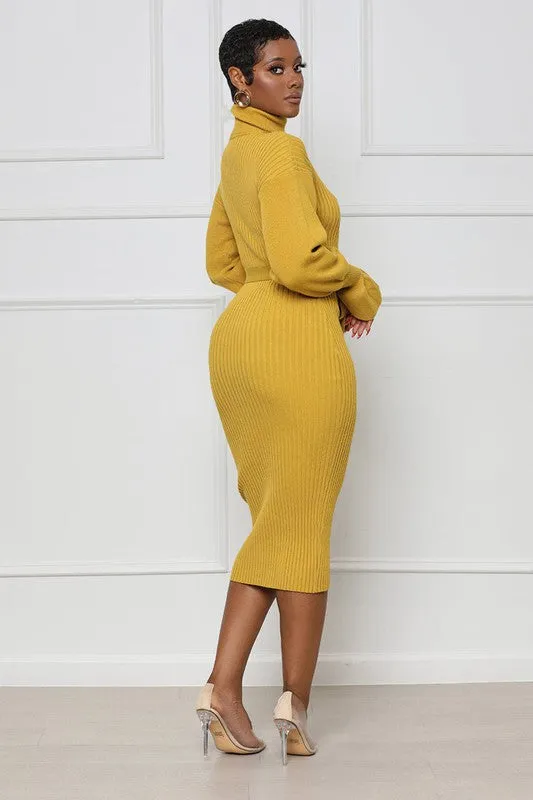 ASK ME ANYTHING SWEATER DRESS