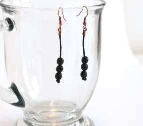 Black Rain Forest Seed Drop Earrings - Natural Artist