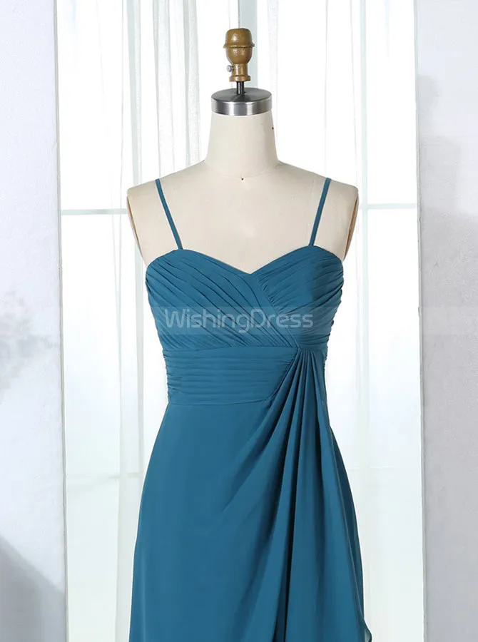 Bridesmaid Dresses with Detachable Straps,Full Length Bridesmaid Dress,BD00299