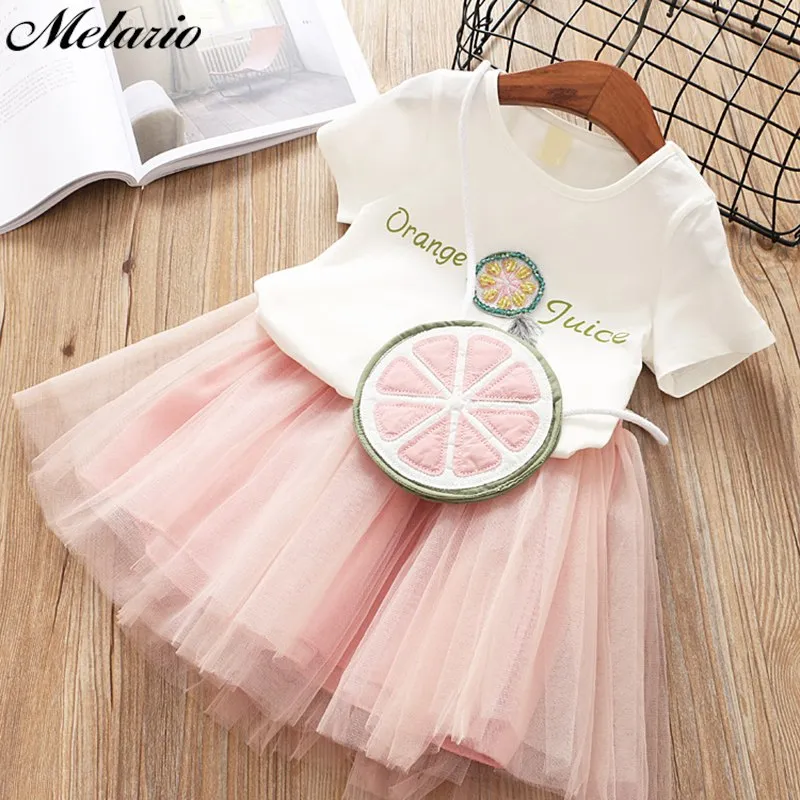 Butterfly Letter T-shirt and Floral Voile Dress