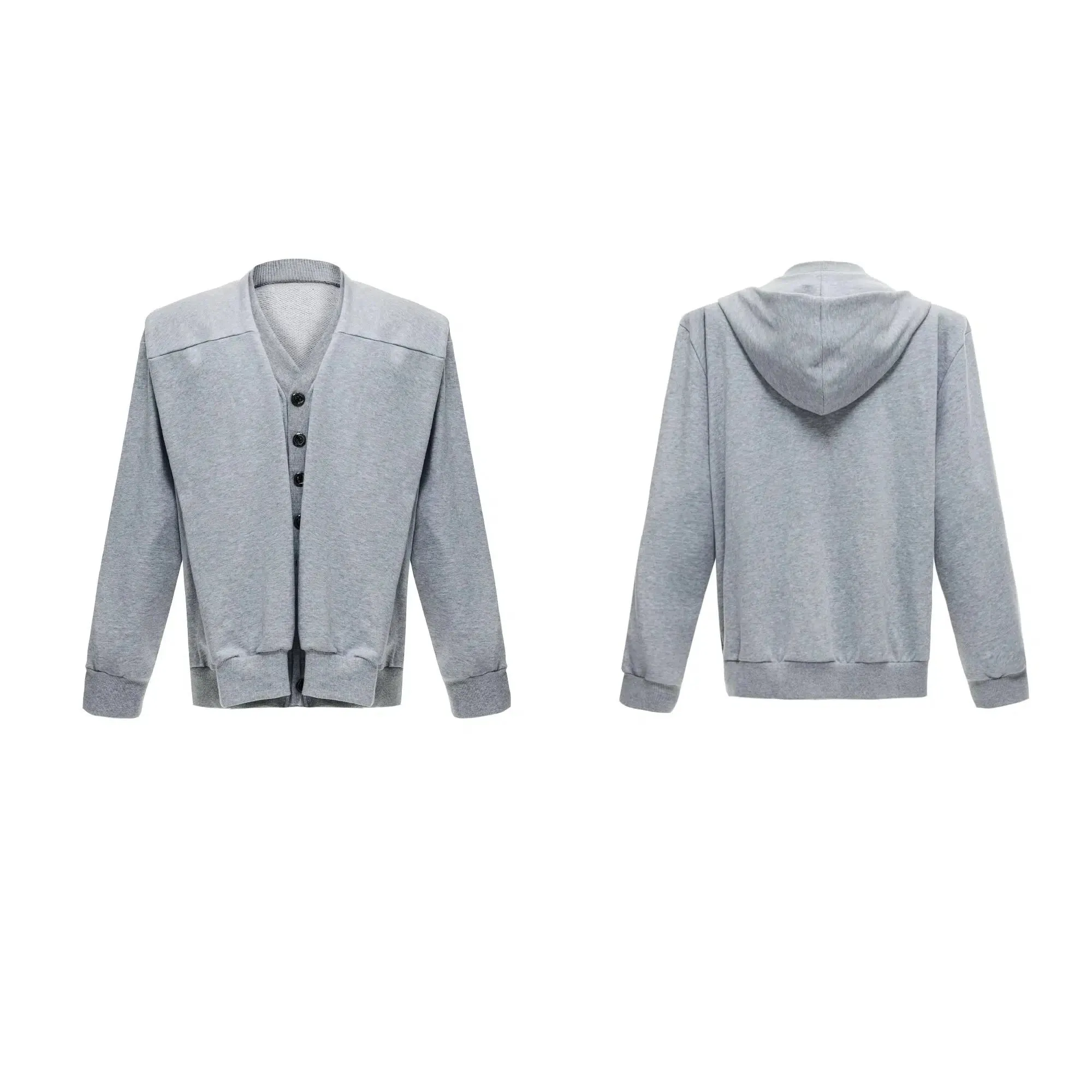 Button-Up Design Oversized Hoodie
