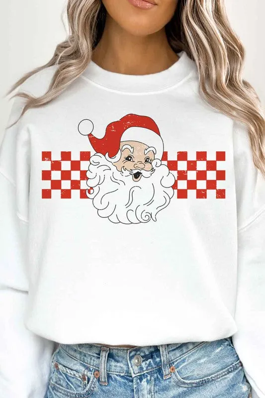 CHECKER SANTA CHRISTMAS OVERSIZED SWEATSHIRT