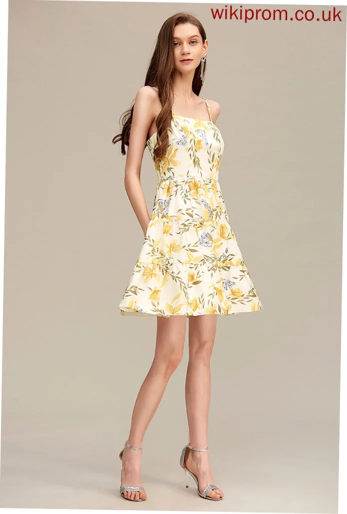 Elianna A-line Square Dresses Formal Dresses Neck