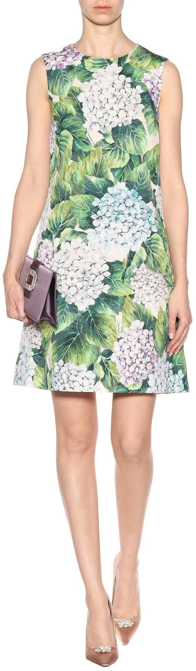 Hydrangea Print Shift Dress