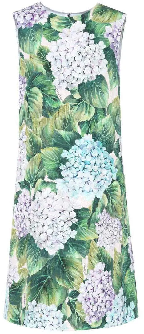 Hydrangea Print Shift Dress
