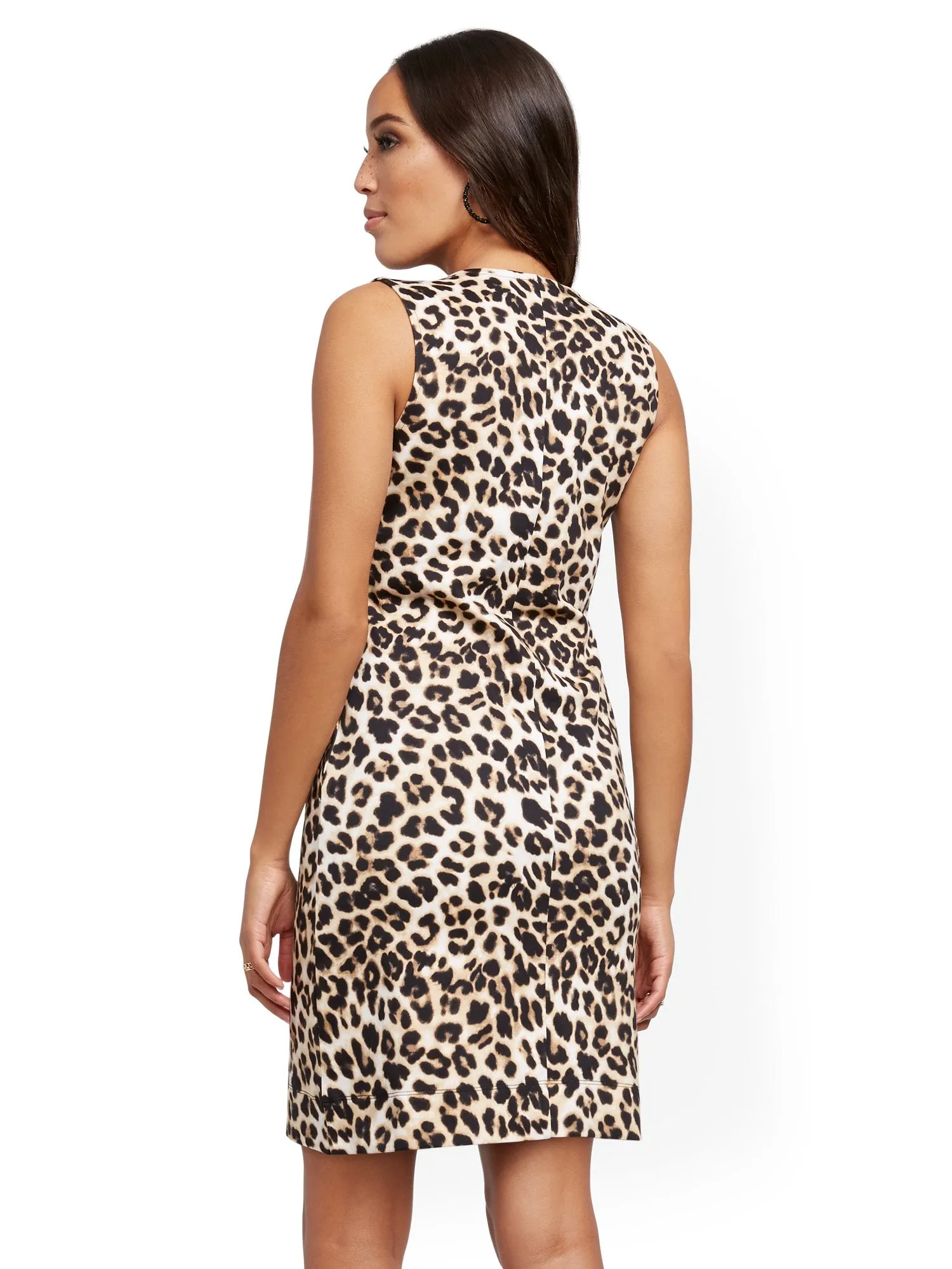Leopard-Print Cotton Shift Dress