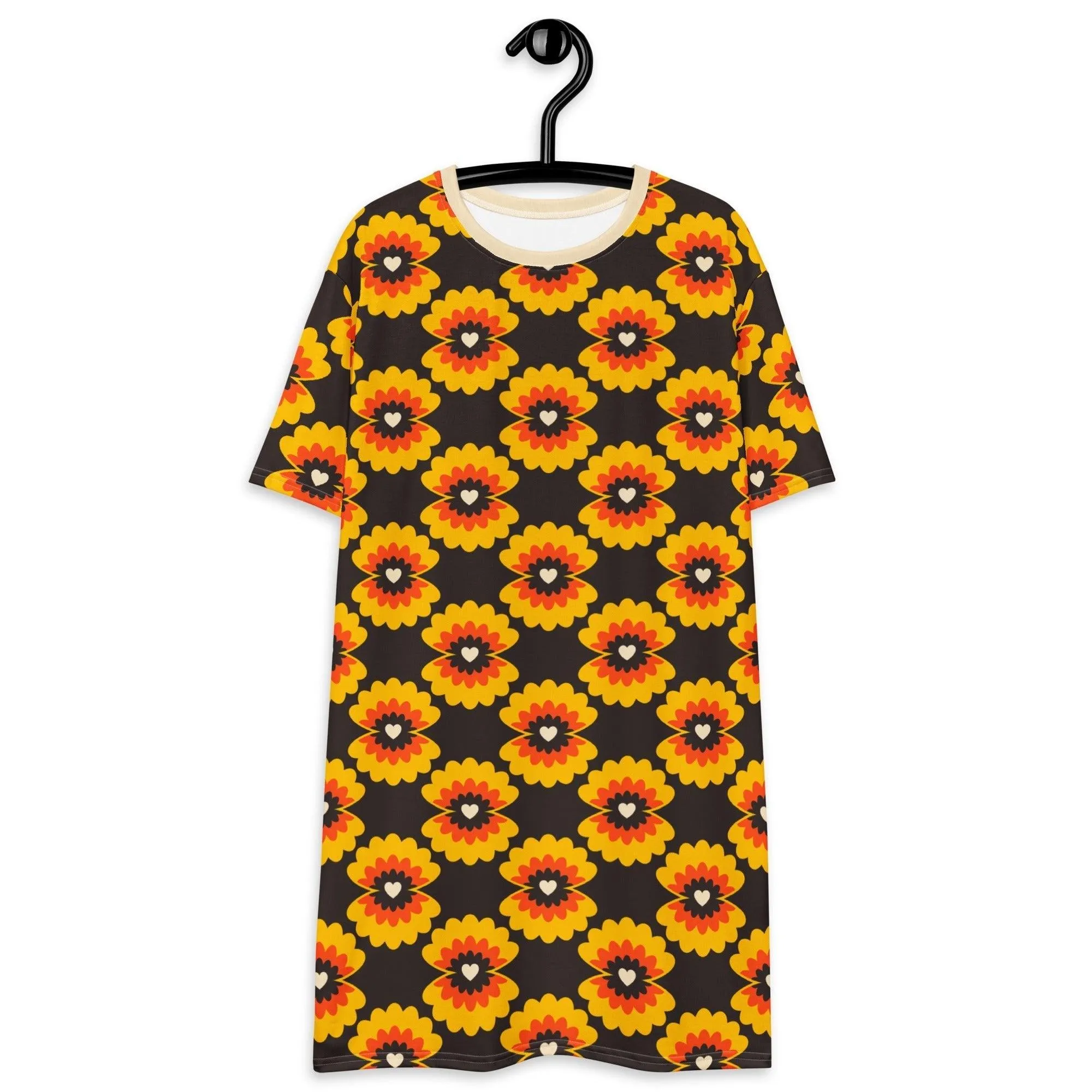 LOVE PEARL orange brown - T-shirt dress