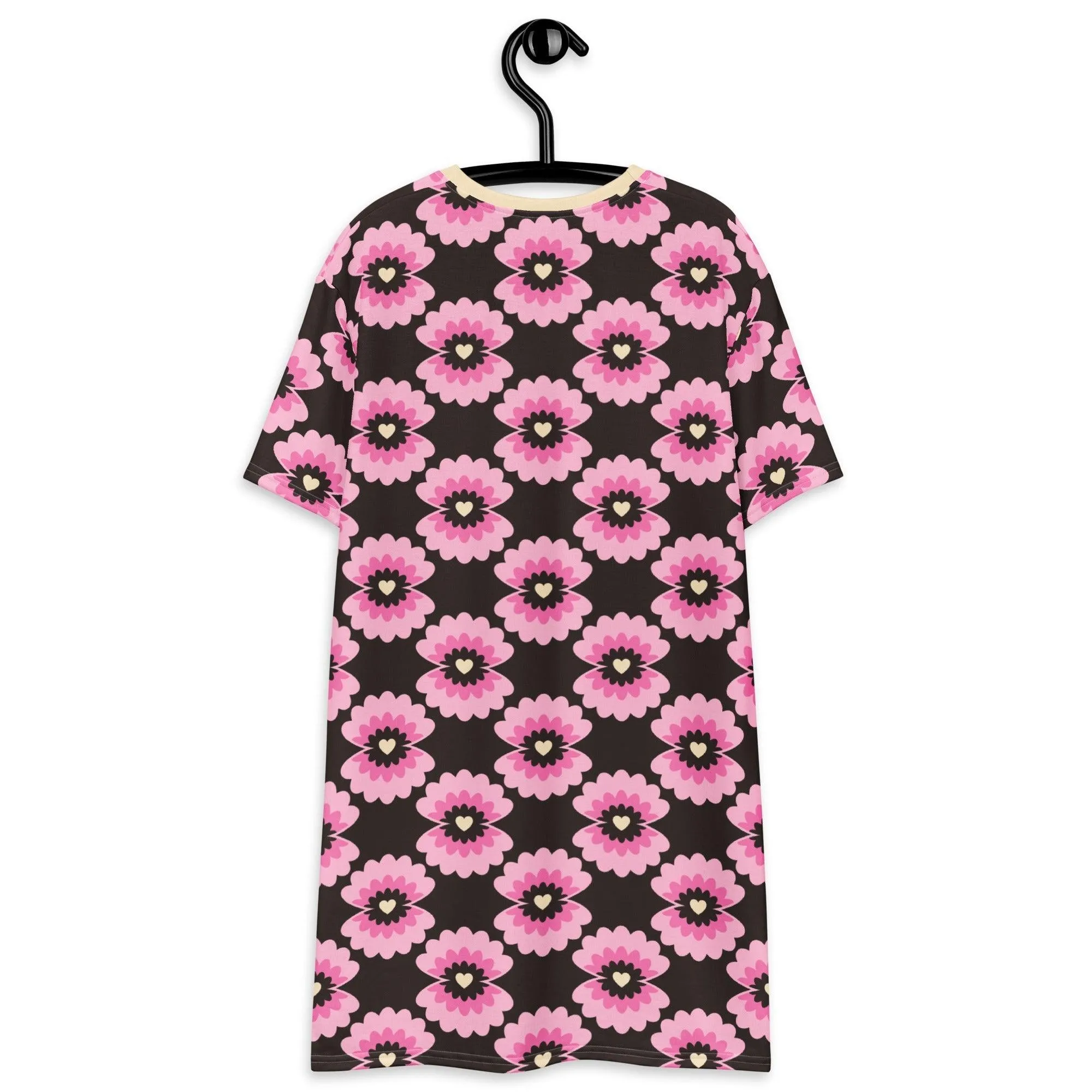 LOVE PEARL pink brown - T-shirt dress