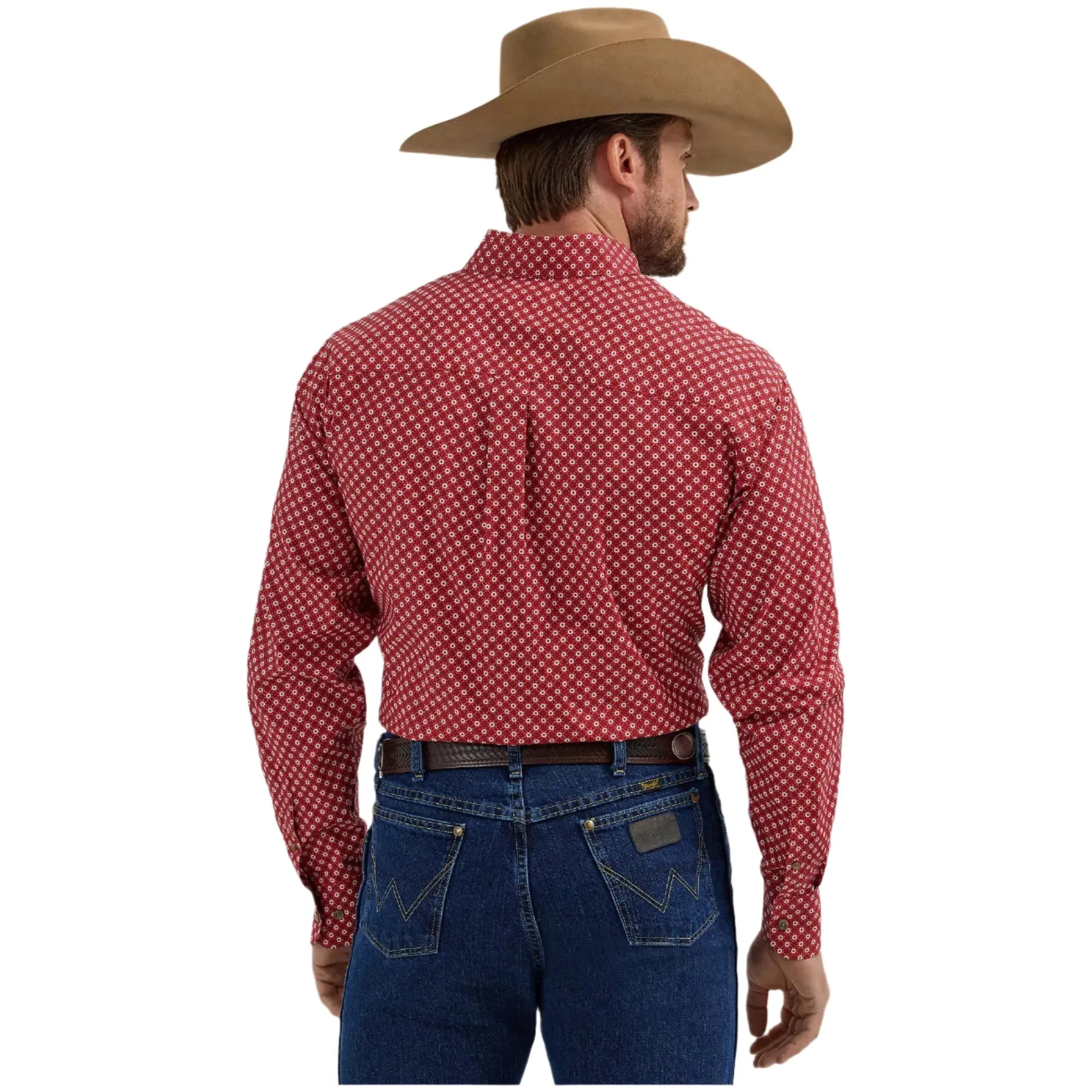 Men's Wrangler® George Strait™ Long Sleeve Button Down One Pocket Shirt 112356601