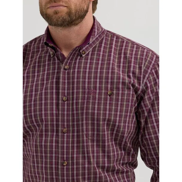 Men's Wrangler® George Strait™ Long Sleeve Button Down One Pocket Shirt 2356608