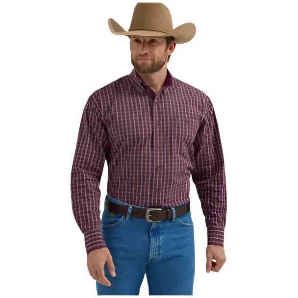 Men's Wrangler® George Strait™ Long Sleeve Button Down One Pocket Shirt 2356608