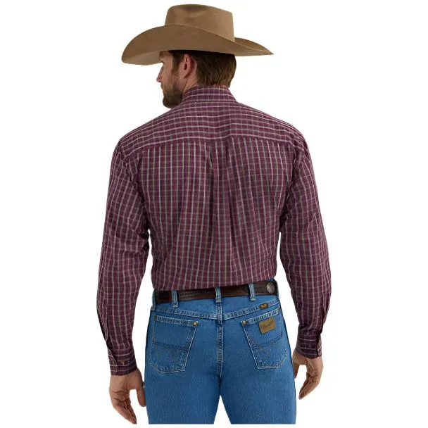 Men's Wrangler® George Strait™ Long Sleeve Button Down One Pocket Shirt 2356608