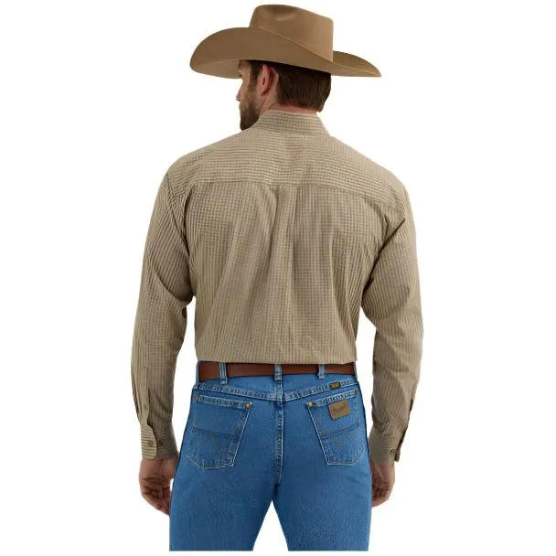 Men's Wrangler® George Strait™ Long Sleeve Button Down One Pocket Shirt 2356609