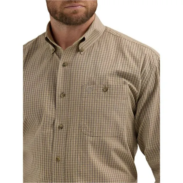 Men's Wrangler® George Strait™ Long Sleeve Button Down One Pocket Shirt 2356609
