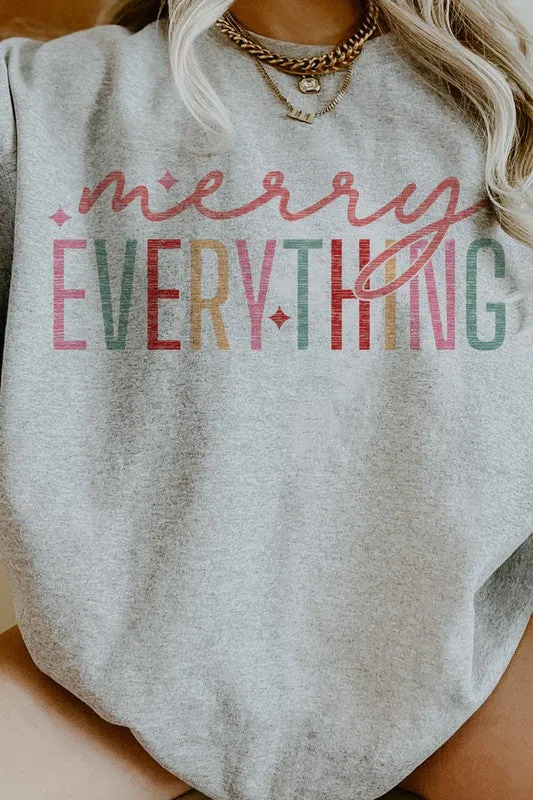 MERRRY EVERYTHING CHRISTMAS OVERSIZED SWEATSHIRT