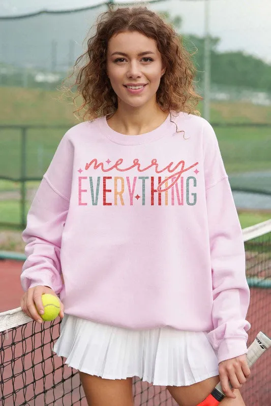 MERRRY EVERYTHING CHRISTMAS OVERSIZED SWEATSHIRT