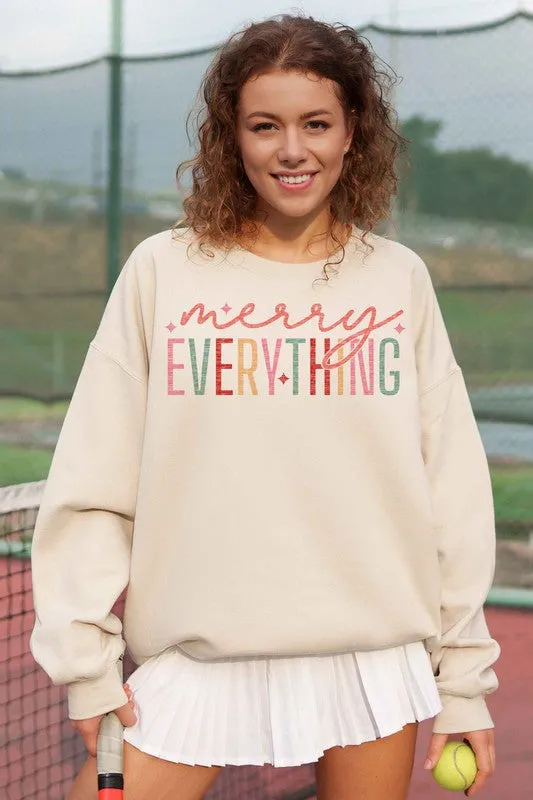 MERRRY EVERYTHING CHRISTMAS OVERSIZED SWEATSHIRT