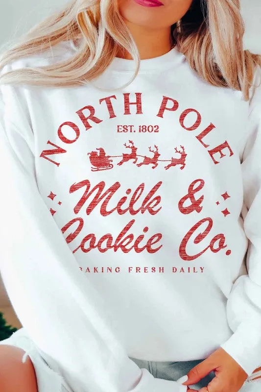 MILK AND COOKIES CHRISTMAS OVERSIZED SWEATSHIRT