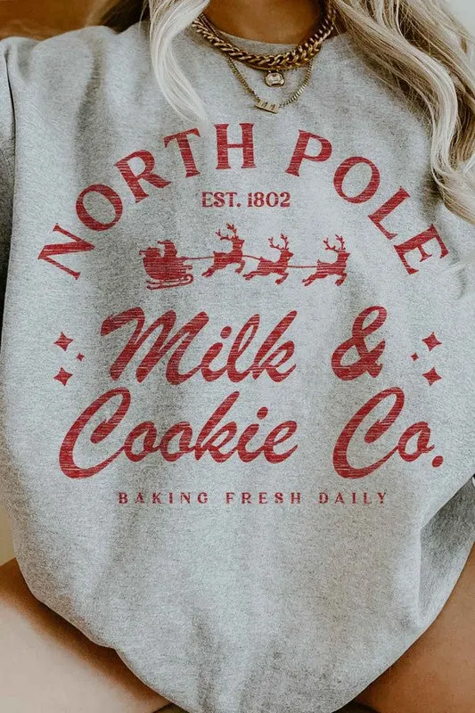 MILK AND COOKIES CHRISTMAS OVERSIZED SWEATSHIRT