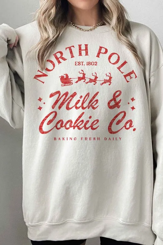 MILK AND COOKIES CHRISTMAS OVERSIZED SWEATSHIRT