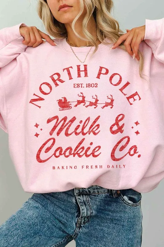 MILK AND COOKIES CHRISTMAS OVERSIZED SWEATSHIRT
