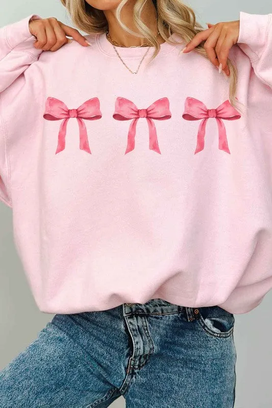 PINK COW COQUETTE OVERSIZED SWEATSHIRT