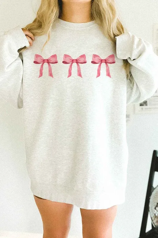 PINK COW COQUETTE OVERSIZED SWEATSHIRT