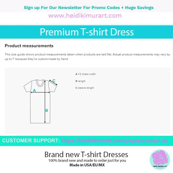 Purple Blue Camo T-shirt Dress, Army Military Print Women's Short Sleeves Dress-Made in USA/EU
