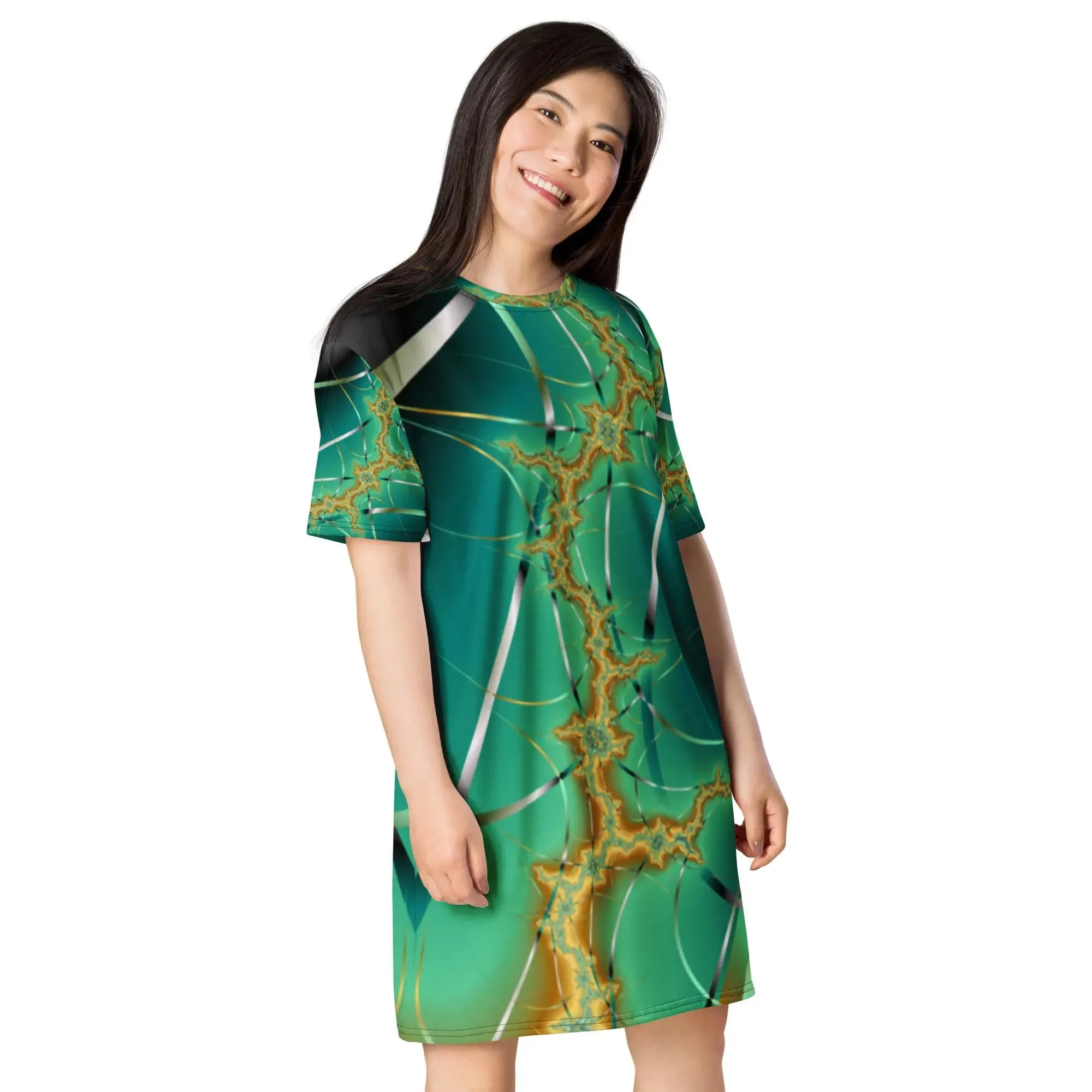 "Cosmic Twist" Collection - T-Shirt Dress