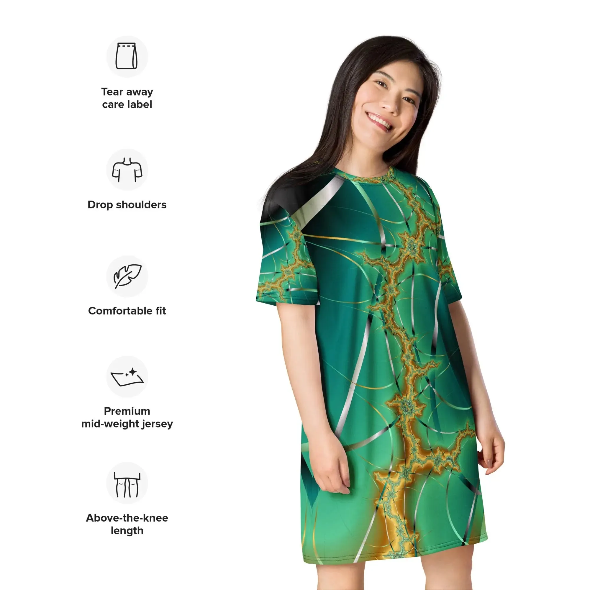 "Cosmic Twist" Collection - T-Shirt Dress