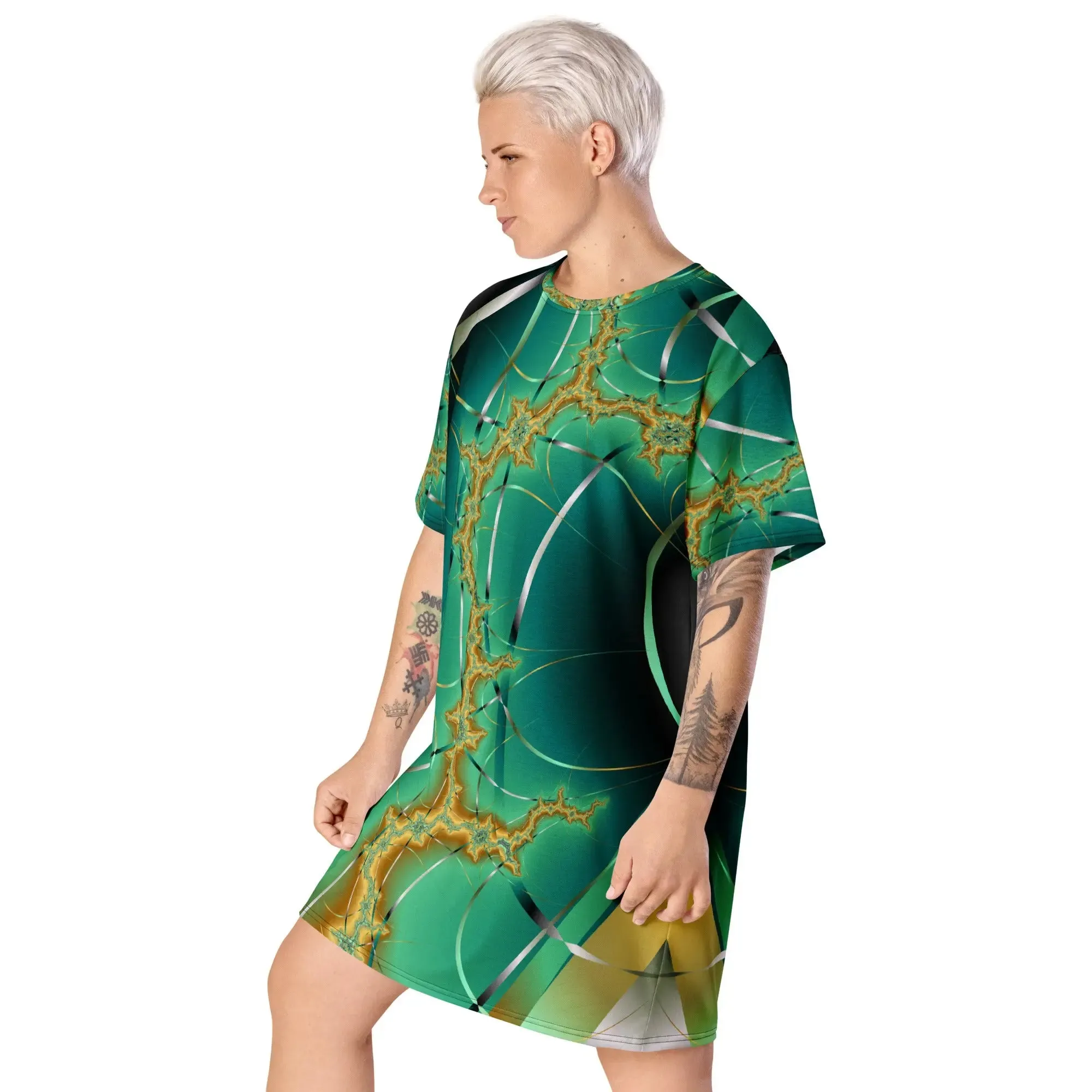 "Cosmic Twist" Collection - T-Shirt Dress