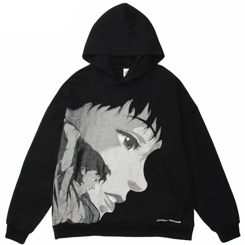 "UNINHIBITEDNESS" -  Perfect Blue Anime Oversized Hoodie | 2 Colors
