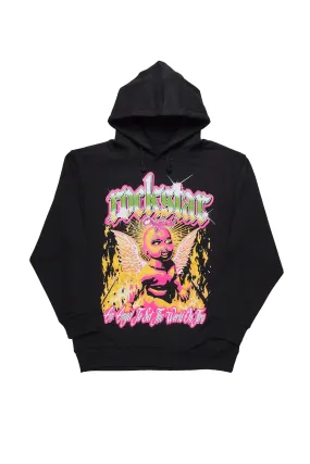 Sarayha Black Oversized Hoodie