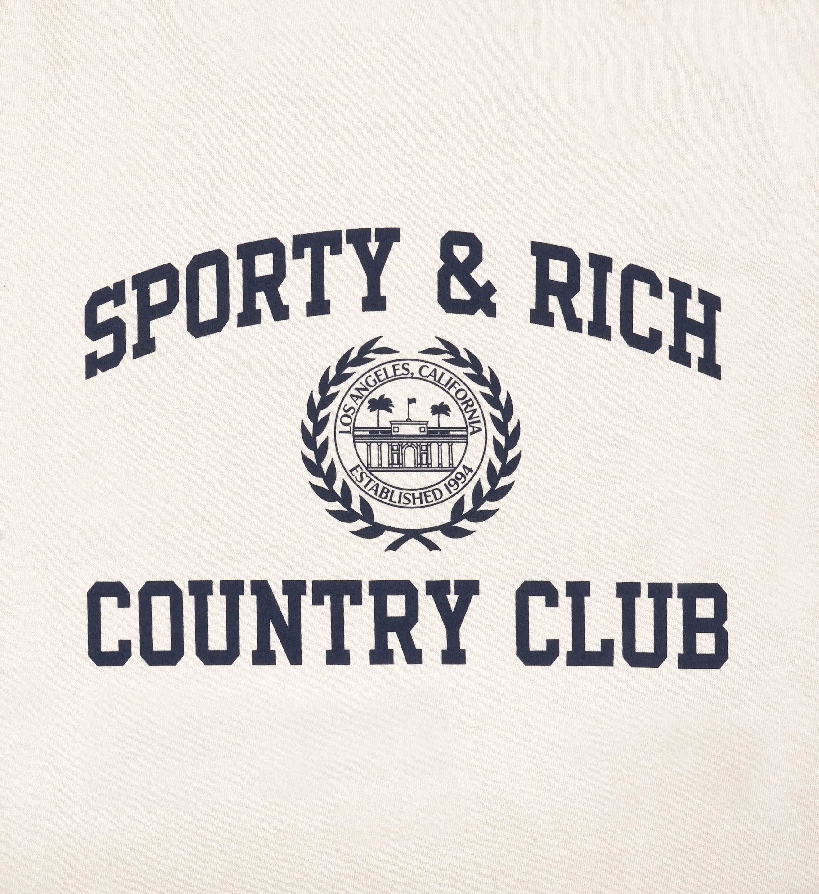 Varsity Crest Hoodie - Cream/Navy