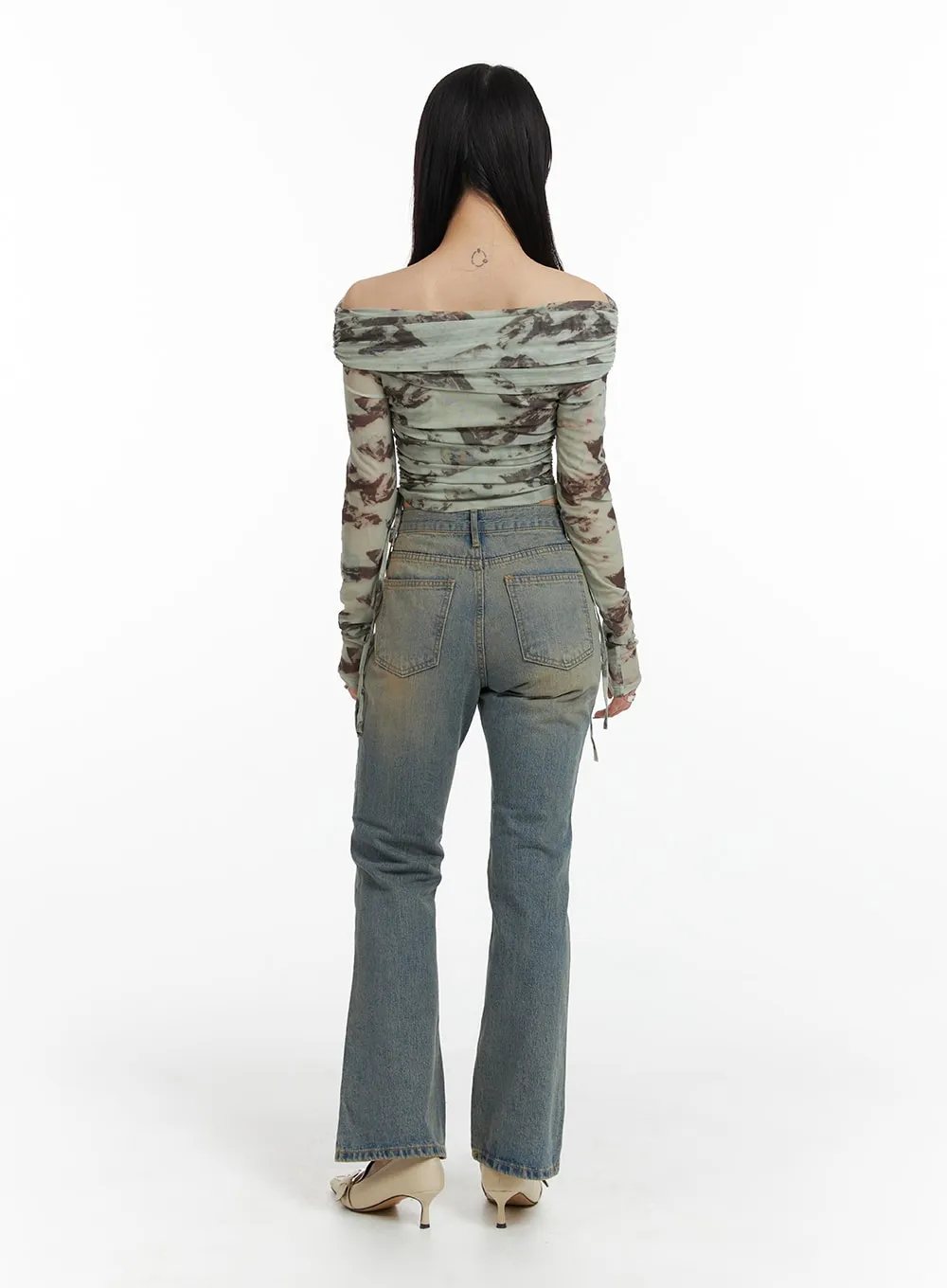 Washed Flared Jeans IF426
