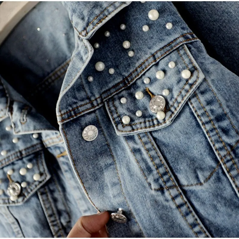 Women Pearl Beading Jackets