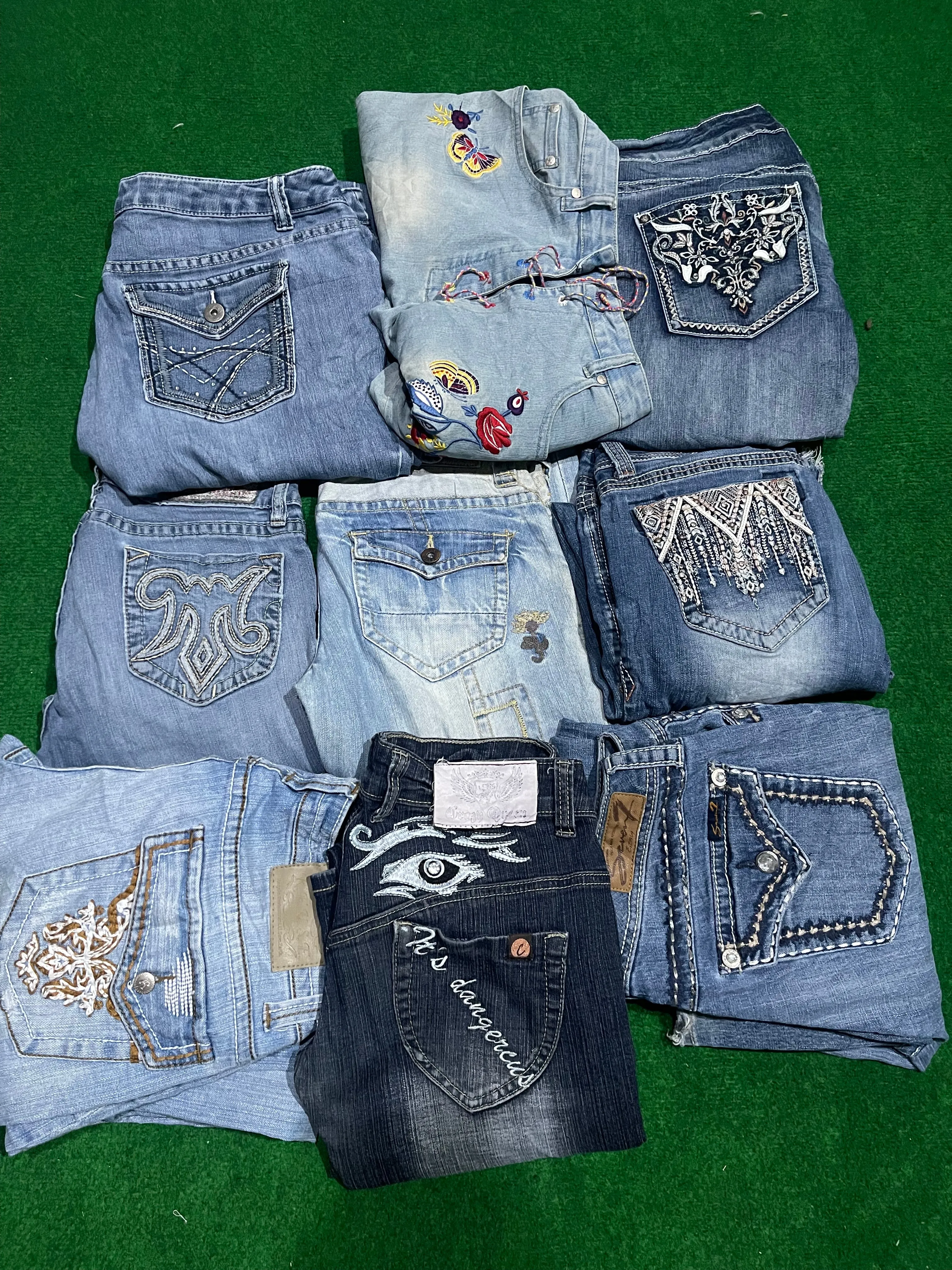 Y2K women's Flared Jeans 12 Pieces
